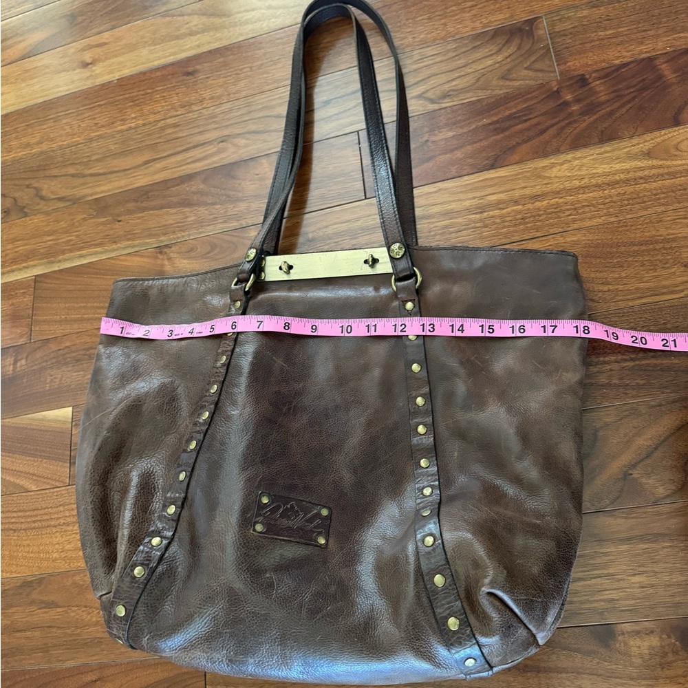 Patricia Nash Brown Studded Tote Purse - Picture 7 of 16